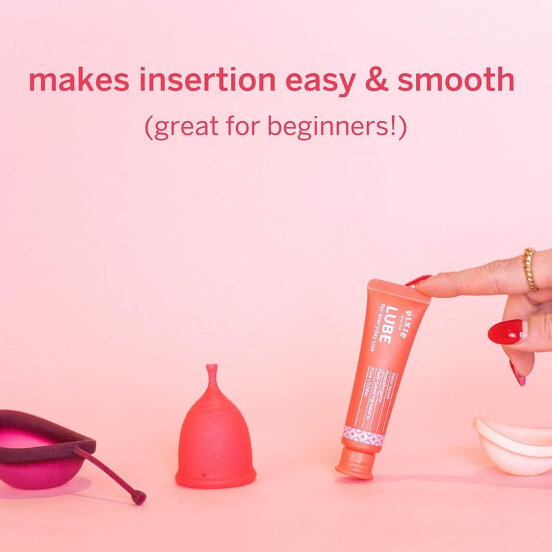 Pixie Cup Pixie Menstrual Cup Lube for Feminine Care - Make it Easy to Insert Your Period Cups - All Natural Water Based Lubricant - Very Useful for Menstrual Disc Users (20 ML) - Image 1